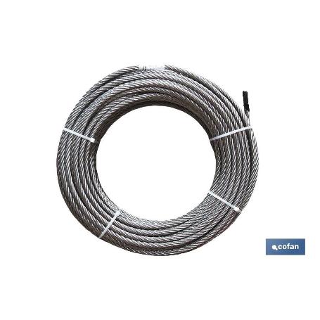 ROLLO 250 MTS. CABLE INOX 6MM.
