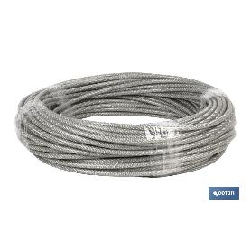 CABLE ACERO (8MM) 6X8MM  6X7+1 PLAST. (50M)