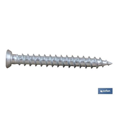 TORNILLO HORMIGÓN PLANA TORX 7,5X60   CAJA 200 UNID.