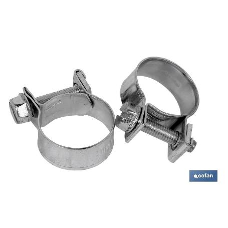 ABRAZADERAS STANDAR MINI-CLAMP 21-23 MM   CAJA 50 UNID.