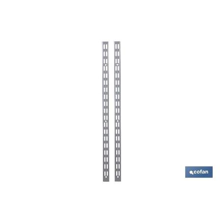 PACK 2 CREMALLERAS PARED P/ESTANTERIAS 24X03X1080MM