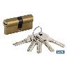 CILINDRO SEGURIDAD LLAVE NORMAL 30/30 LATÓN-LEVA LARGA