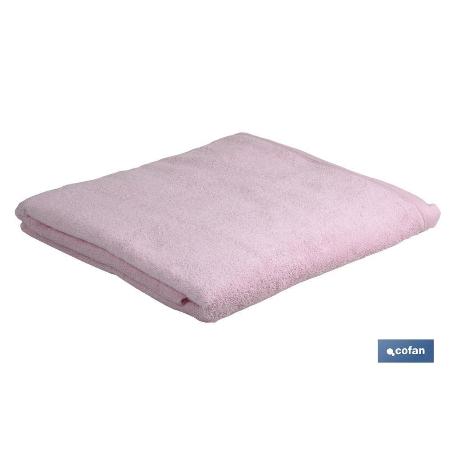 TOALLA BAÑO ROSA CLARO GR.580/M2 MODELO  FLOR 100X150CM