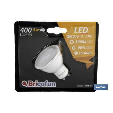 LÁMPARA LED GU-10 5W 110º 400LM 5000K