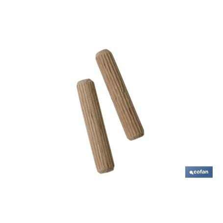 BLÍSTER DE 15 UDS. ESPIGA DE MADERA 6 MM VENTA UNITARIA