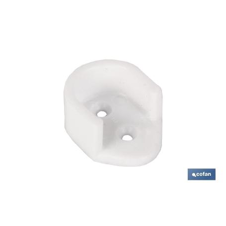 BLÍSTER DE 2 UDS. SOPORTE BLANCO PARA BARRA DE ARMARIO VENTA UNITARIA