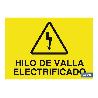 SEÑAL POLIESTIRENO 297X210MM. HILO DE VALLA ELECTRIFICADO