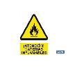 SEÑAL POLIESTIRENO 420X297MM. ¡ATENCIÓN! MATERIAS INFLAMABLES