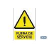 SEÑAL POLIESTIRENO 148X105MM. FUERA DE SERVICIO