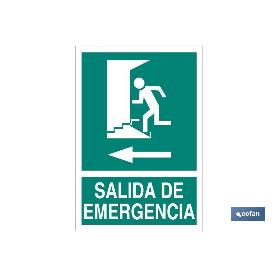 SEÑAL LUMINISCENTE 210X148MM. SALIDA DE EMERGENCIA TEXTO