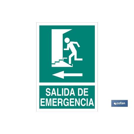 SEÑAL LUMINISCENTE 210X148MM. SALIDA DE EMERGENCIA TEXTO