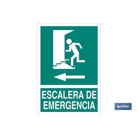 SEÑAL LUMINISCENTE 297X210MM. ESCALERA DE EMERGENCIA