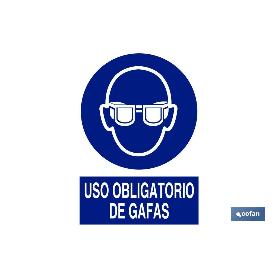 SEÑAL ADHESIVA 297X210MM. USO OBLIGATORIO DE GAFAS