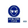 SEÑAL ADHESIVA 297X210MM. USO OBLIGATORIO DE GAFAS