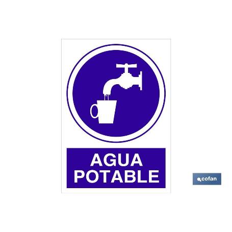 SEÑAL ADHESIVA 148X105MM AGUA POTABLE