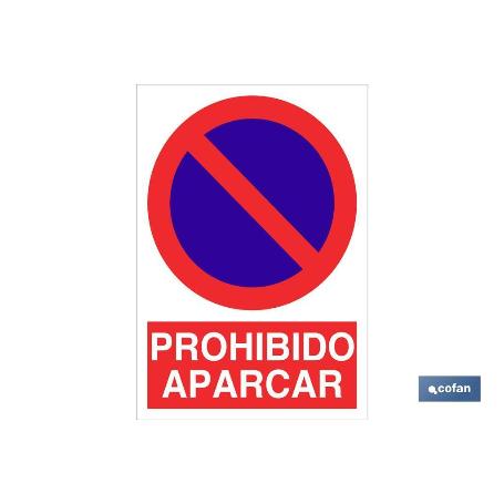 SEÑAL ADHESIVO 297X210MM. PROHIBIDO APARCAR