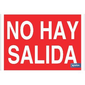SEÑAL LUMINISCENTE 420X297MM. NO HAY SALIDA