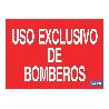 SEÑAL LUMINISCENTE 297X210MM. USO EXCLUSIVO BOMBEROS. EL DISEÑO DE LA SEÑAL PUEDE VARIAR, PERO EN NINGÚN CASO SE VA