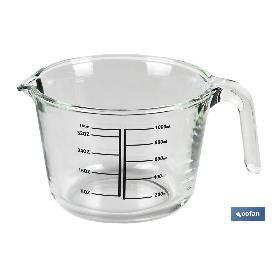 JARRA MEDIDORA DE VIDRIO BOROSILICATO 1 L MODELO BARITINA