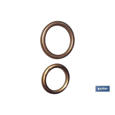 ARANDELA DE COBRE PARA TAPON CARTER 20X26   CAJA 100 UNID.