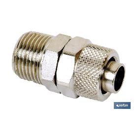 RECTO MACHO CONICO T10/8 - R3/8   CAJA 5 UNID.