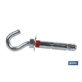 ANCLAJE METALICO C/GANCHO 6/8X45   CAJA 50 UNID.