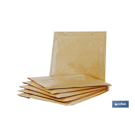 PACK DE 5 SOBRES KRAFT CON BURBUJA 200X175 MM