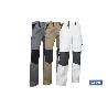 PANTALON TRABAJO LENOIR 280GMS/M BEIS-NEGRO T-58