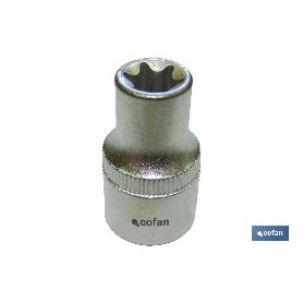 LLAVE DE VASO 1/4 TORX HEMBRA E-11