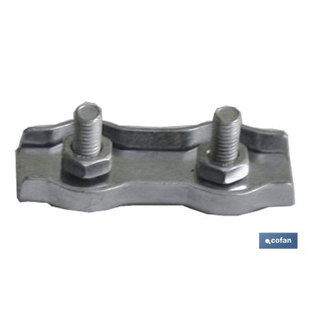 SUJETACABLES PLANOS DOBLE M-10   CAJA 25 UNID.