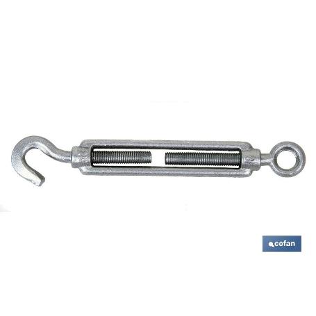 TENSOR GANCHO-ANILLA ZINC. DIN 1480 M-5   CAJA 50 UNID.