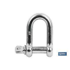GRILLETE RECTO INOX M-19