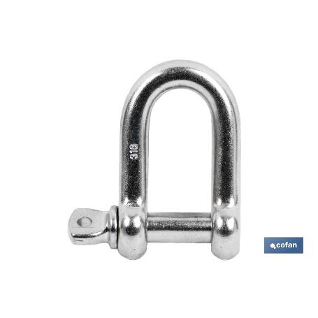 GRILLETE RECTO INOX M-19