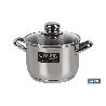 CACEROLA  INOX INDUC.2.L MOD POLENTA T/VIDRIO Ø160 MM