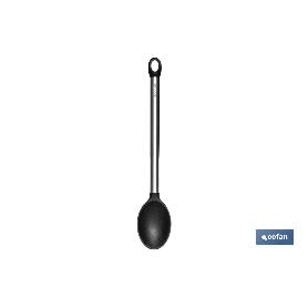 CUCHARA DE COCINA DE ACERO INOX. Y SILICONA MODELO NEIGE 34 CM