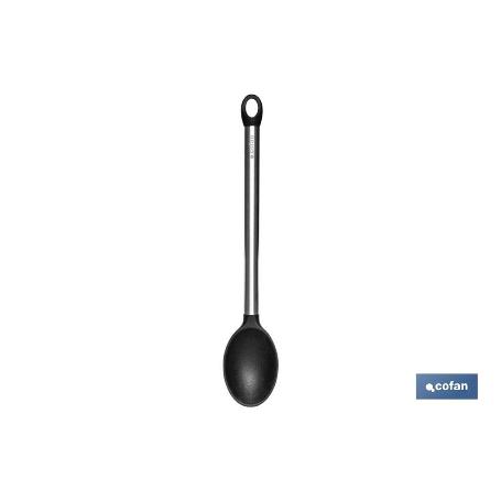 CUCHARA DE COCINA DE ACERO INOX. Y SILICONA MODELO NEIGE 34 CM