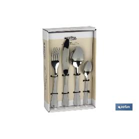 CUBERTERIA INOX MODELO BOLONIA 24 PCS C-18/0 2 MM