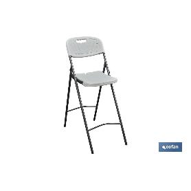 SILLA ALTA PLEGABLE BLANCA ALTURA ASIENTO 77CM   CAJA 2 UNID.