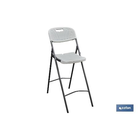 SILLA ALTA PLEGABLE BLANCA ALTURA ASIENTO 77CM   CAJA 2 UNID.