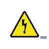 SEÑAL ADHESIVA 210X210 MM. RIESGO ELÉCTRICO. EL DISEÑO DE LA SEÑAL PUEDE VARIAR, PERO EN NINGÚN CASO SE VARIARÁ EL 