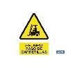 SEÑAL POLIESTIRENO  210X148MM. ¡PELIGRO! PASO DE CARRETILLAS