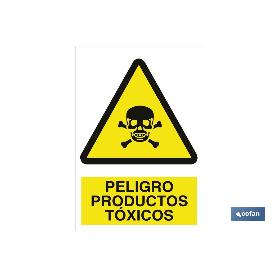 SEÑAL POLIESTIRENO 210X148MM. PELIGRO PRODUCTOS TÓXICOS
