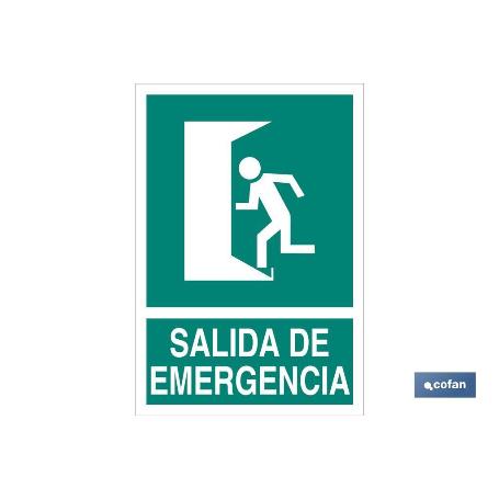 SEÑAL LUMINISCENTE 297X210MM. SALIDA DE EMERGENCIA TEXTO