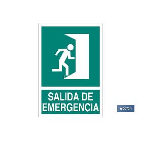 SEÑAL LUMINISCENTE 297X210MM. SALIDA DE EMERGENCIA TEXTO