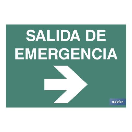 SEÑAL LUMINISCENTE 297X210MM. SALIDA DE EMERGENCIA TEXTO