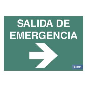 SEÑAL LUMINISCENTE 420X297MM. SALIDA DE EMERGENCIA TEXTO