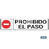 SEÑAL GLASSPACK ADHESIVA 250X62MM. PROHIBIDO EL PASO