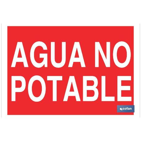 SEÑAL POLIESTIRENO 297X210MM AGUA NO POTABLE