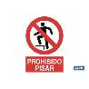 SEÑAL POLIESTIRENO 297X210MM PROHIBIDO PISAR