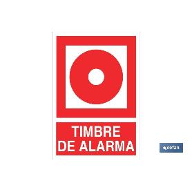 SEÑAL LUMINISCENTE 297X210MM. TIMBRE DE ALARMA